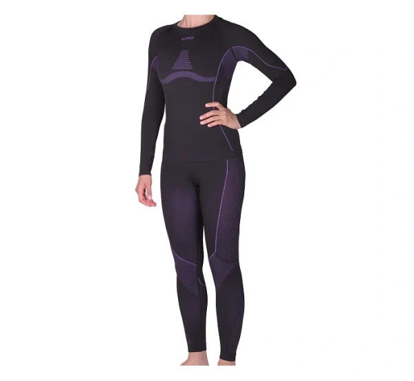 UTO термобелье комплект Sports Bamboo Charcoal жен. (S, black purple)