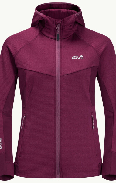 JACK WOLFSKIN куртка SUPER DWR GRID FLEECE жен. (S, wild berry)