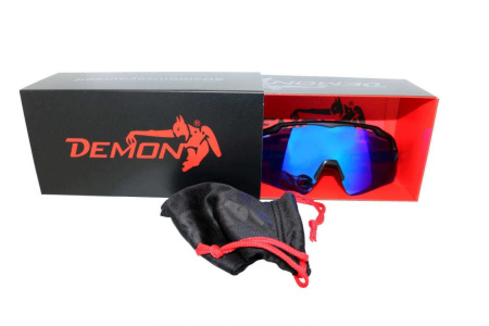 Очки DEMON EIGER, cat.4, matt black/blue Очки DEMON EIGER, cat.4, matt black/blue