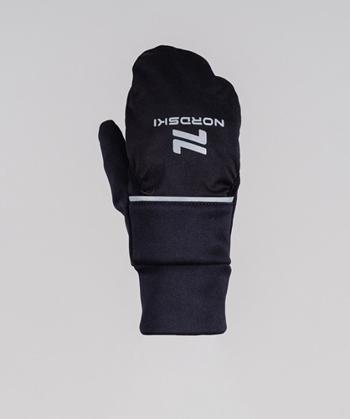 Nordski варежки-перчатки Run (7-XS, black)