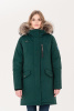 LAPLANGER куртка Парка енот жен. (46, темно-зеленый)