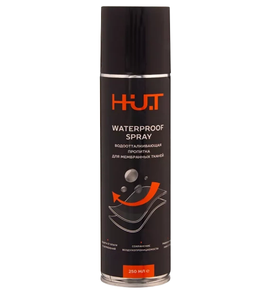 Водоотталкивающая пропитка H.U.T. для мембранных тканей, аэрозоль, 250 мл.