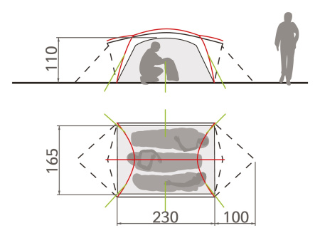 Палатка VAUDE Mark L 3P Палатка VAUDE Mark L 3P