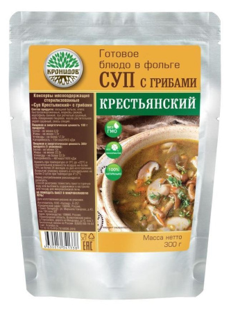 Готовое блюдо консервированное Кронидов Суп крестьянский с грибами 300 г