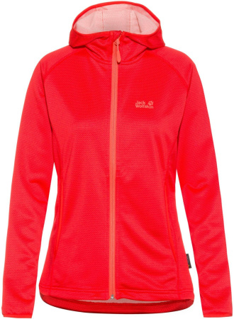 JACK WOLFSKIN джемпер STAR жен. (S, tulip red, 2058)