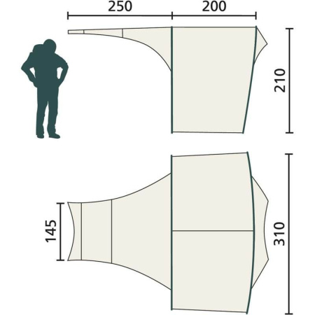 Тамбур для семейных палаток JACK WOLFSKIN FRONT PORCH