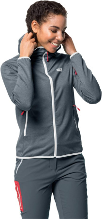 Тонкая флисовая куртка JACK WOLFSKIN MILFORD HOODED