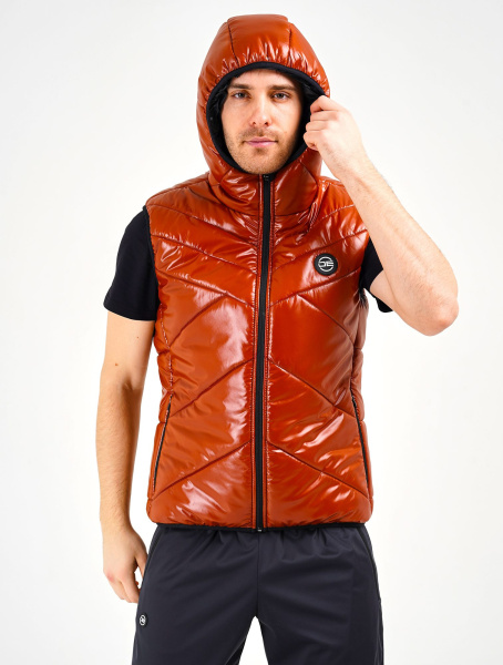 Мужской утепленный жилет с капюшоном DE Ленинград