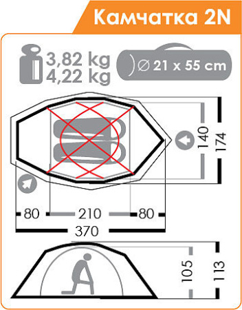 Палатка NORMAL Камчатка 2N