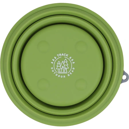 Миска силиконовая TRACK с крышкой оливковая 1000 мл