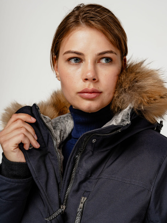 Женская пуховая куртка LAPLANGER Парка (опушка енот)