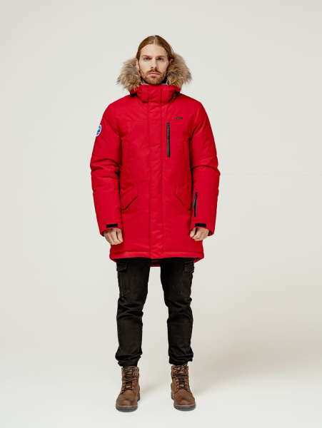 LAPLANGER куртка Торнадо енот муж. (52, красный)