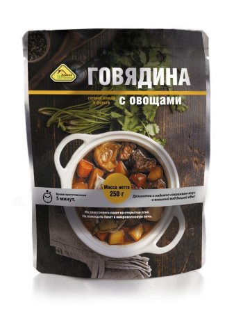 Говядина с овощами Деревня Потанино 250 г.