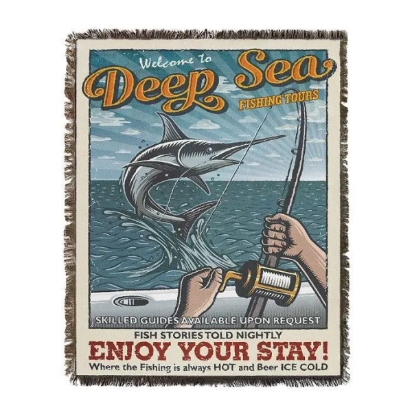 Плед AllRight-Bro Fishing Club, Deep Sea Fishing 130x160