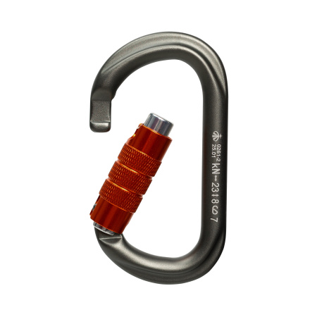 Карабин ВЕРТИКАЛЬ GRAY овальный автомат (Keylock)