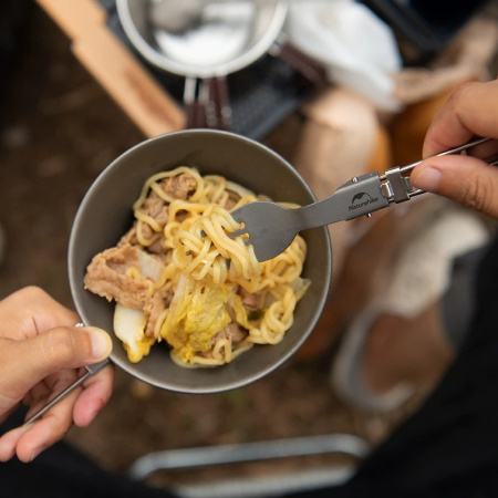 Вилка Naturehike Titanium Alloy Outdoor Travel Folding Tableware