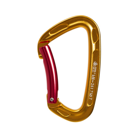 ВЕРТИКАЛЬ карабин cкалолазный с гнутой защелкой (Keylock) (gold)