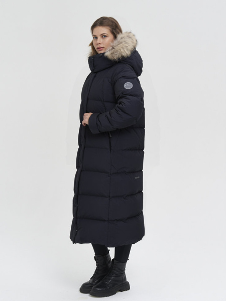 LAPLANGER пальто Глория енот жен. (42, темно-синий)