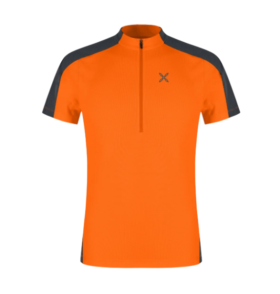MONTURA футболка HADE zip муж. (S, orange/antracite)
