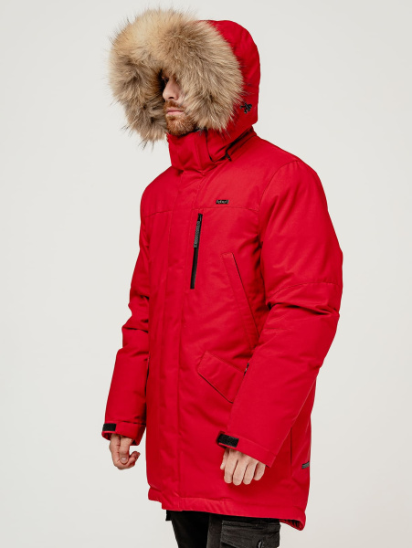 Пуховая мужская куртка LAPLANGER Торнадо (опушка енот)