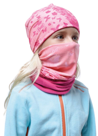 Детская бандана BUFF CHILD POLAR BUTTERFLY PINK