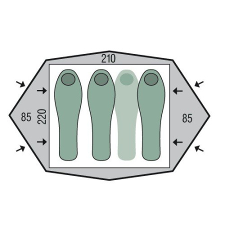 Палатка PINGUIN Gemini 210 Палатка PINGUIN Gemini 210