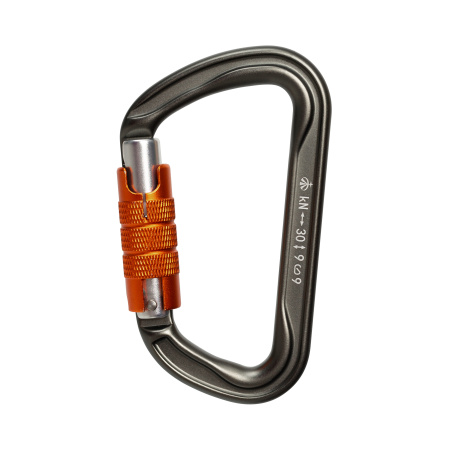 Карабин трапеция алюминиевый автомат (Keylock) ВЕРТИКАЛЬ GRAY