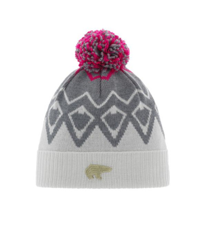 EISBAR шапка Ziggy OS Pompon MU (white/grey/pink)