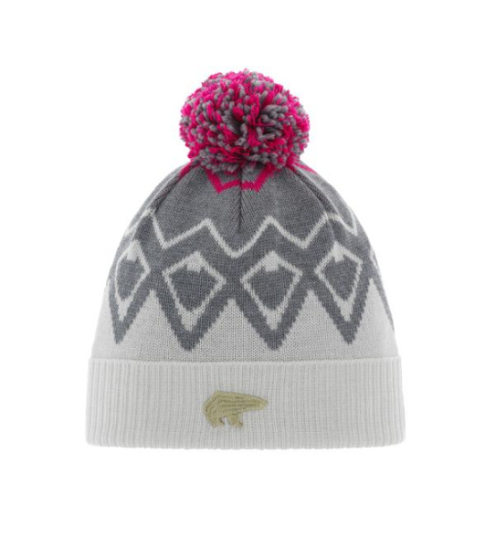 EISBAR шапка Ziggy OS Pompon MU (white/grey/pink)