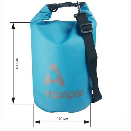 Гермомешок с плечевым ремнем AQUAPAC TrailProof Drybag 15L (Cool Blue)