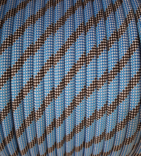 ШНУР веревка Скала S 10 мм 48 пр статическая цв термоусаженная (голубой/чёрный)