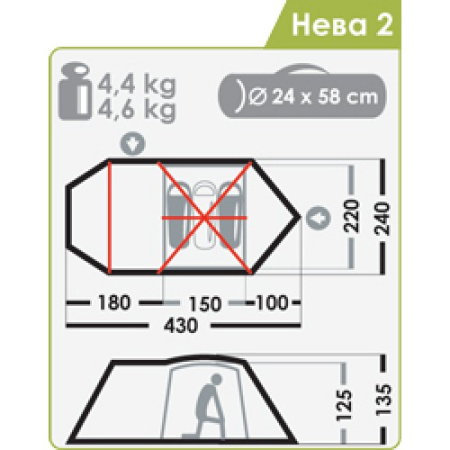 Палатка NORMAL Нева 2