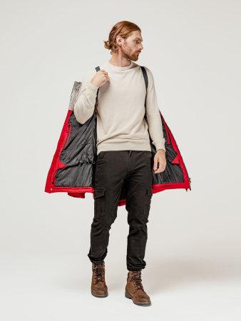 Пуховая мужская куртка LAPLANGER Торнадо (опушка енот)