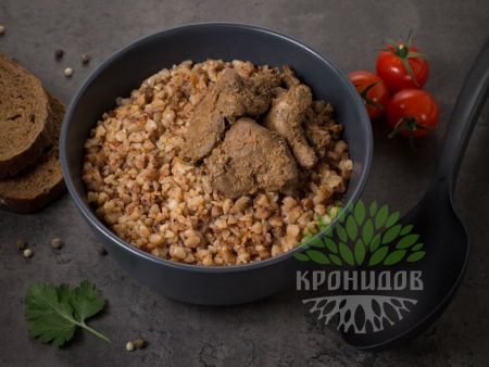 Готовое блюдо консервированное Кронидов Печень говяжья с гречей 250 г