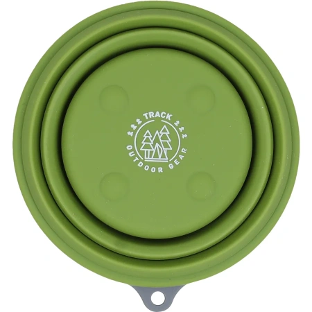 Миска силиконовая TRACK с крышкой оливковая 500 мл
