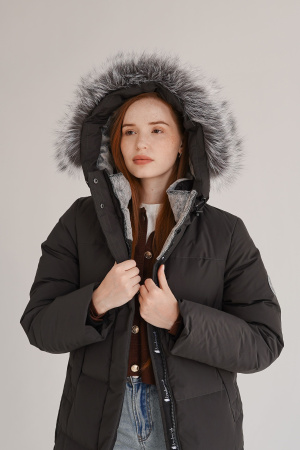 Женское пуховое пальто LAPLANGER Сортавала (опушка чернобурка)