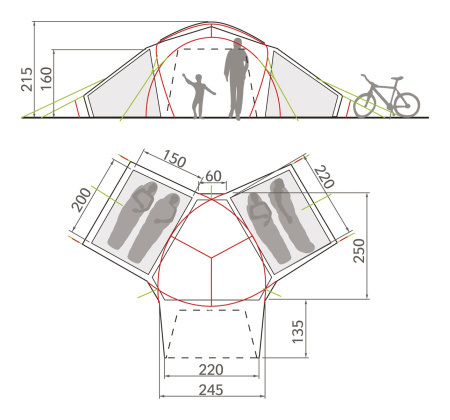 Палатка VAUDE Badawi 4P