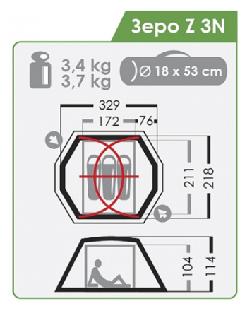 NORMAL палатка Зеро Z 3 N