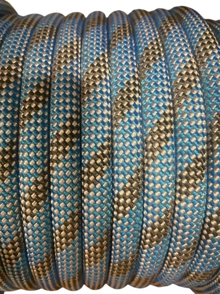 ШНУР веревка Скала S 10 мм 48 пр статическая цв термоусаженная (голубой/серый)