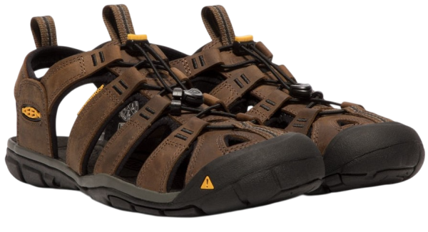 KEEN сандалии Clearwater CNX Leather муж. (10, dark earth/black)