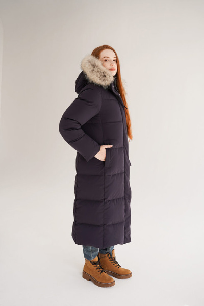 Женское пуховое пальто LAPLANGER Рукка SkyStretch  Goose (опушка енот)