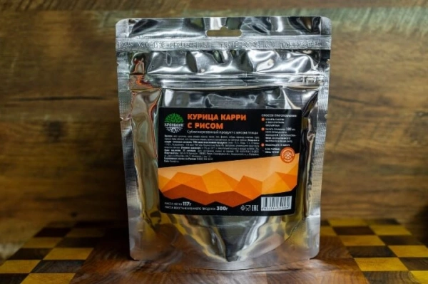 Сублимированный продукт с мясом птицы Кронидов "Курица карри с рисом"