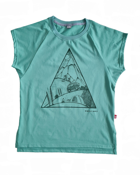 Birds and Blokes футболка TRIANGLE жен. (S, васаби)