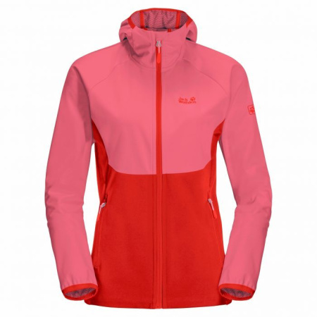 JACK WOLFSKIN куртка GO HIKE SOFTSHELL жен. (женский, S, grenadine, 3033)