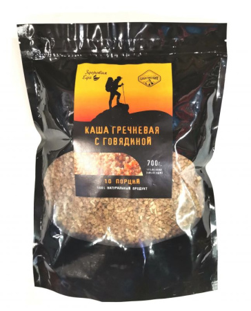 Блюдо быстрого приготовления Здоровая Еда Каша гречневая с мясом (700 грамм)