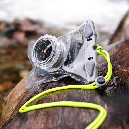 Чехол герметичный AQUAPAC Mini Camera Case with Hard Lens (Cool Grey)