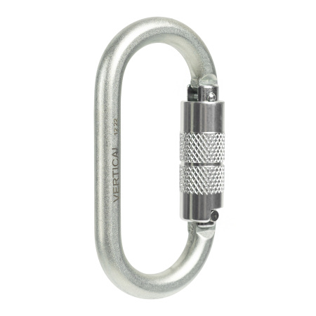 Карабин овал стальной с автоматической муфтой ВЕРТИКАЛЬ