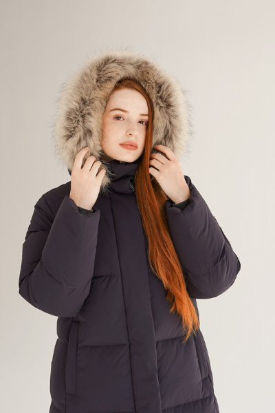 Женское пуховое пальто LAPLANGER Рукка SkyStretch  Goose (опушка енот)